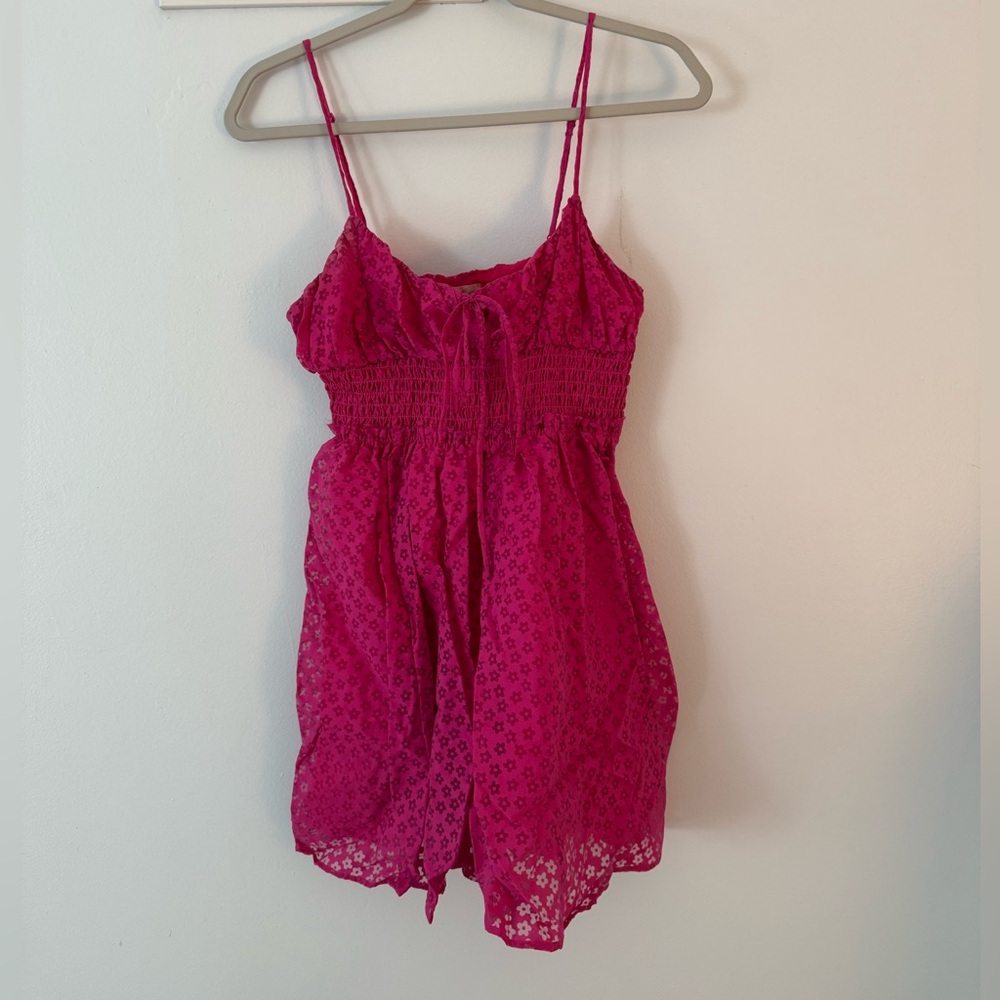 Pink floral dress